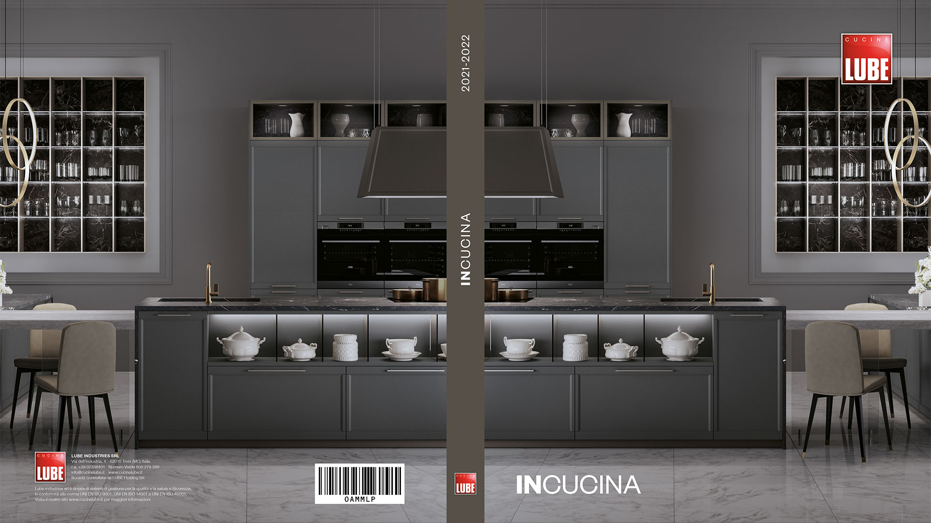  InCucina, 总目录 - 新版InCucina目录展示了20种型号、480种饰面和7种开门方式的LUBE，尽显精髓和历史底蕴，适合所有厨房，犹如每个顾客穿的量身定制的西装一样合意得体。 - Cucine LUBE